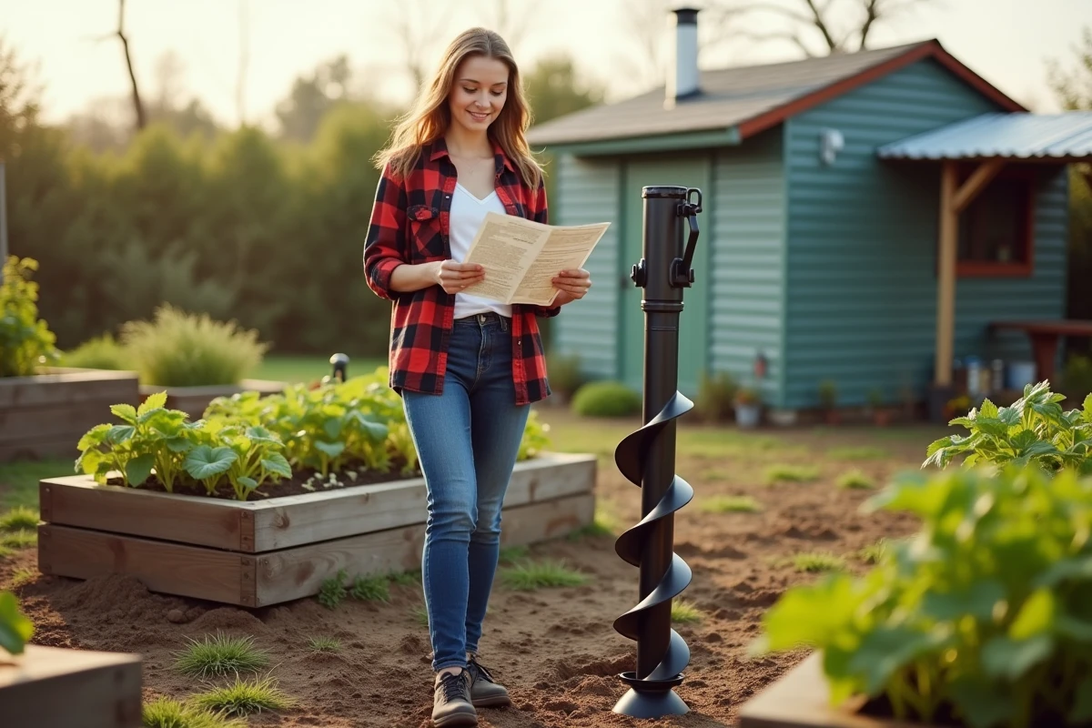 Jeune femme lisant le manuel d